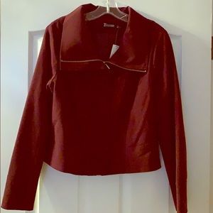 Burgundy Moto jacket